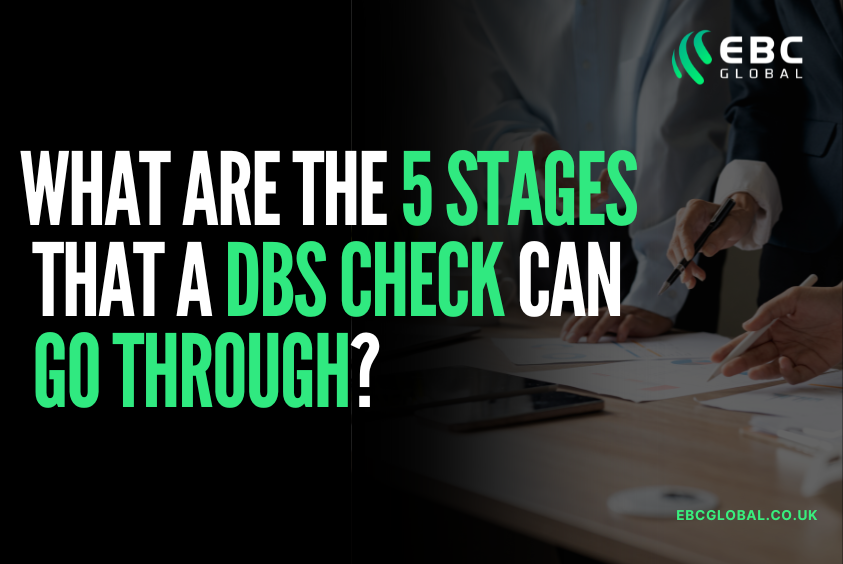 What are the 5 stages a dbs check can go through