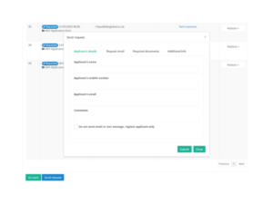 Send Request UI